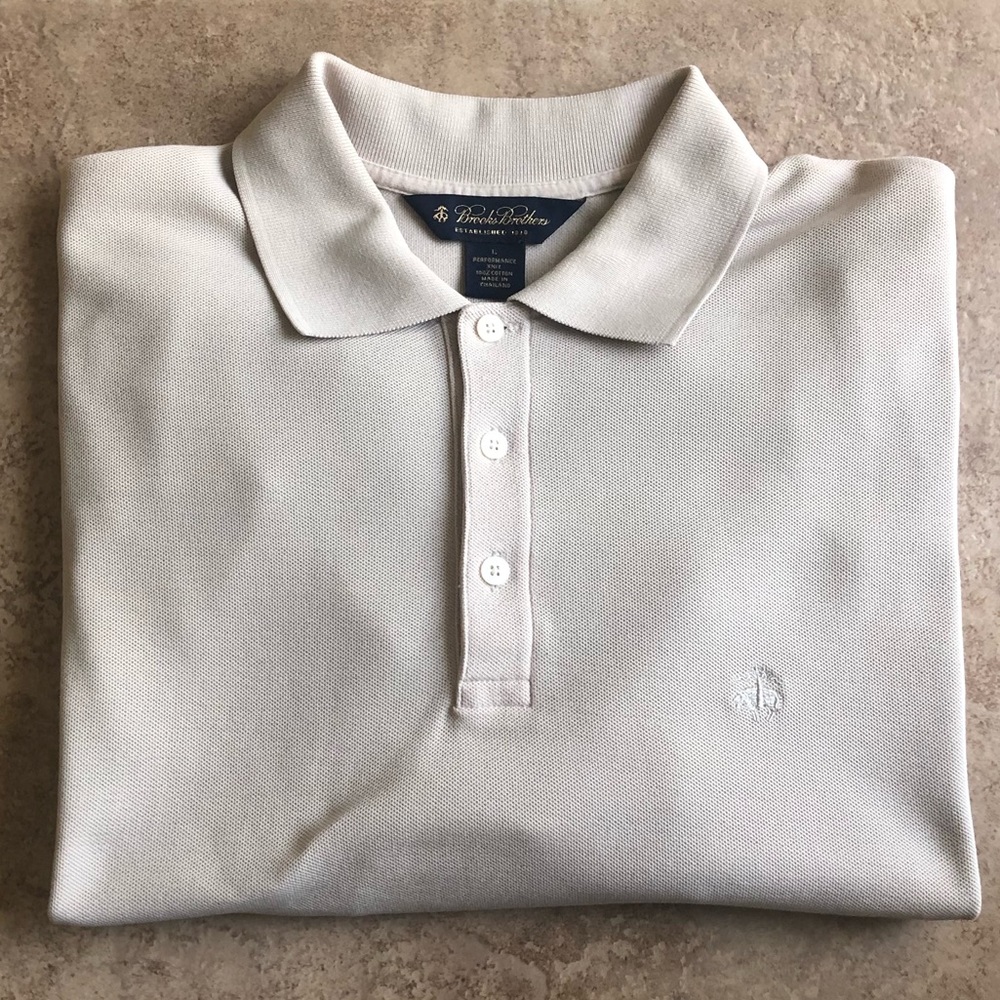 BROOKS BROTHERS Performance Knit LS Polo Shirt L